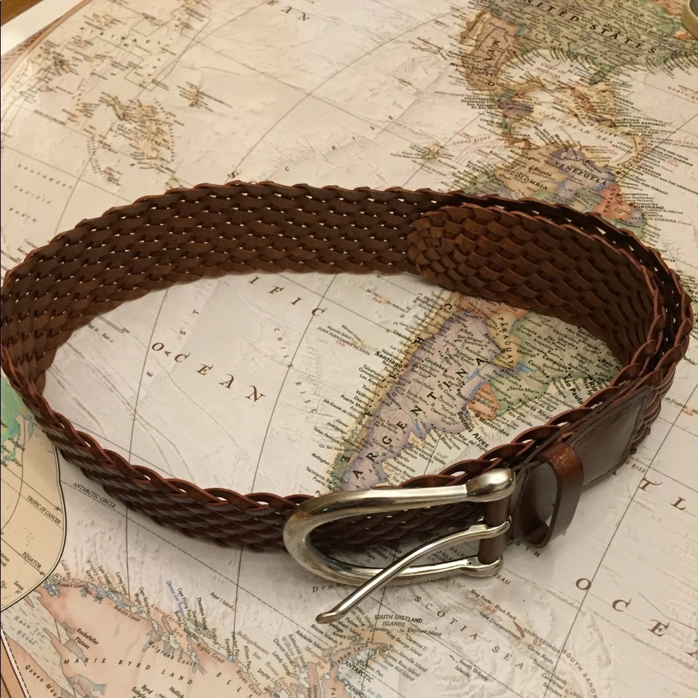 Michael Kors Woven Leather Belt Size Small